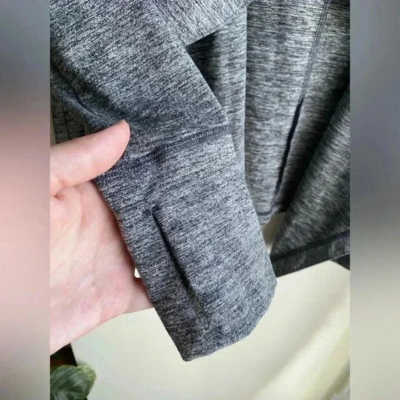 Nike Dri-Fit Cardigan Open Front Waterfall Yoga Wrap Long Sleeve Sweater Gray - Picture 4 of 8